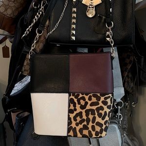 Crossbody Bag Patches Animal Print